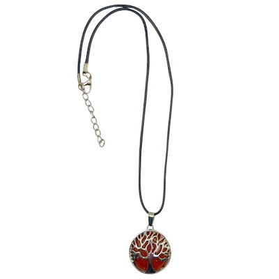 Gold Sandstone Tree of Life Necklace